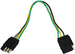 The four pin molex connector from a power supply unit that you use to plug into hard drives, and other drives has a 5 volt wire and a 12 volt wire. Amazon Com Abn Trailer Wire Extension 1ft 4 Way 4 Pin Plug Flat 20 Gauge Hitch Light Trailer Wiring Harness Extender Automotive