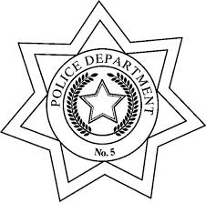 Police badges coloring pages for kinder coloring home. Police Department Badge Coloring Page Coloring Sky