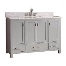 Avanity Modero Chilled Gray 48 Inch Vanity Combo With White Carrera Marble Top Modero Vs48 Cg C Bellacor Vanity Combos Avanity Modero Bathroom Vanity