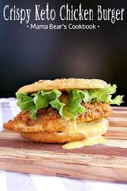 Crispy Keto Chicken Burger Recipe Chicken Burgers Recipe Chicken Burgers Crispy Chicken Burgers