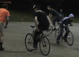 This is a scene taken from the movie quicksilver. The Art Of Fixed Gear Bicycles