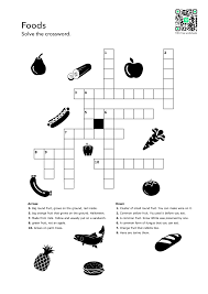English Worksheet Crossword Food Theme In 2020 Printable English Worksheets English Words Kids English