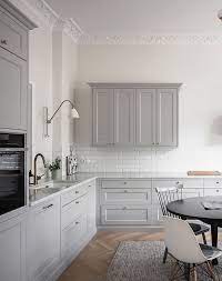 Elegant Light Grey Kitchen Coco Lapine Design Light Grey Kitchens Grey Kitchen Interior Design Kitchen
