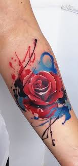 Watercolor Tattoos Will Turn Your Body Into A Living Canvas Watercolor Rose Tattoo C Tattoo Rose Tattoo Design Watercolor Rose Tattoos Colorful Rose Tattoos