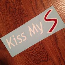 Mini Cooper Kiss My S Car Decal Mini Cooper Accessories Mini Cooper S Mini Cooper