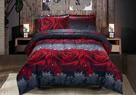There are 3701 3d bed set for sale on etsy, and they cost 54,49 $ on. Hig 3d Comforter Set 3 Piece 3d Rose Love Romantic Moment Printed Comforter Set Queen King Size Y28 Box Stitched Soft Breathable Hypoallergenic Fade Resistant Includes 1 Comforter 2 Shams Walmart Com Walmart Com