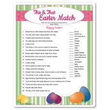 Easter Party Games This And That Easter Match Up Game Easter Games Easter Games For Kids Easter Fun