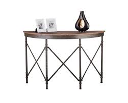 4.5 out of 5 stars. Half Round Iron Console Table With Rustic Wood Top