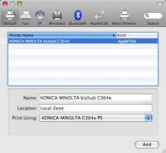 Konica minolta bizhub c280 printer driver, fax software download for microsoft windows and macintosh. Installing Konica Printer On A Mac