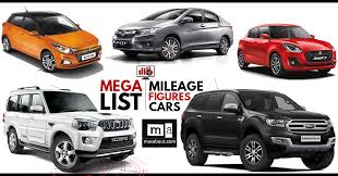 Cars Mileage Figures All Brands All Cars All Models In