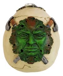 Matter Britain King Arthur Roundtable Knights Sir Gawain Greenman Skull  Statue