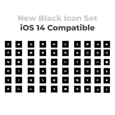 Save 15% on istock using the promo code. Black White Ios 14 Icon Set Stellio Graphic Design