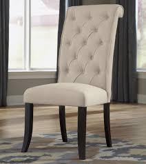 Tripton Dining Upholstered Side Chair With Button Tufting And Roll Back Design By Signature Design By Ashley At Godby Home Furnishings Dining Upholstery Linen Dining Chairs Side Chairs Dining