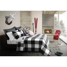 Black And White Buffalo Plaid Comforter King Comforter Set 3 Piece King Revers Buffalo Plaid White Black Machine Wash White Safdie Co Comforter Sets Plaid Comforter Plaid Decor