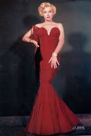 No need to register, buy now! Marilyn Monroe Red Velvet Mermaid 1950s Celebrity Evening Dress Henrietta Awards