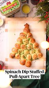 Spinach Dip Stuffed Pull Apart Tree Pinterest