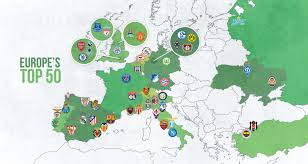 You can measure distance between two teams on a map. Euro Club Index Gracenote