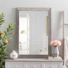 Maria metal black arch wall mirror kirklands. Silver Wave Framed Wall Mirror 24x36 In Kirklands