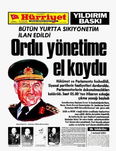 12 Eylül 1980 darbesi - ABD gizli diplomatik belgeleri: 'Askeri liderleri iyi tanıyoruz, endişelenmek için neden yok' - BBC News Türkçe