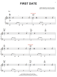 It was written primarily by guitarist tom delonge, with additional songwriting credit to bassist mark hoppus, and drummer travis barker. Blink 182 First Date Sheet Music Pdf Notes Chords Pop Score Easy Guitar Download Printable Sku 21659