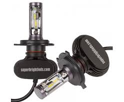 H4 Led Fanless Headlight Fog Light Conversion Kit With Internal Drivers 4 000 Lumens Set Super Bright Leds