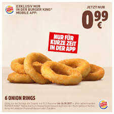 Gutscheine und coupons von burger king. Burger King 6 Onion Rings Oder Pommes Regular Mittel Fur Je 0 99