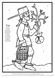 There are tons of great resources for free printable color pages online. Johnny Appleseed John Chapman Color By Number Johnny Appleseed Activities Johnny Appleseed Craft Johnny Appleseed