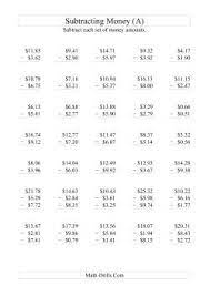 money worksheets