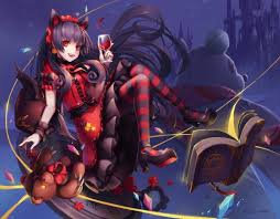 Eye color purple apparent gender hair color black hair length past waist apparent age teen animal ears no acdb menu donate. Images Of Black Dress Purple Hair Anime Girl