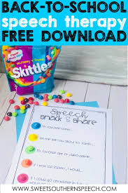 Children can continue practising their english with these fun interactive activities. Activities For The First Day Of Speech Therapy Sweet Southern Speech