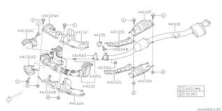 44620ac07a Genuine Subaru Front Exhaust Complete Pipe