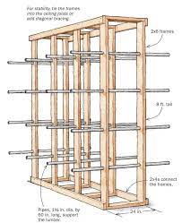 Sturdy Simple Lumber Rack By Tony O Malley Drawing By Jim Richey Wood Storage Rack Lumber Storage Rack Lumber Rack