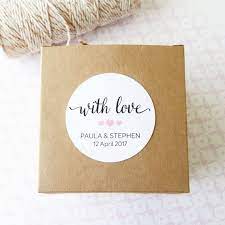 Personalised Stickers 1 8 45mm With Love Thank You Etsy Personalized Stickers Thank You Stickers Invitations Party