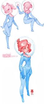 Cartoon Astronaut Girl Character Drawing Character Design Character Design References