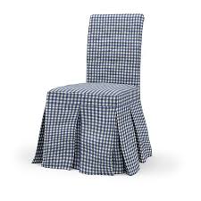 Henriksdal Chair Covers Chairs Loose Fit Country Using The Fabric Vreta Gingham Check Blue White Chair Covers Black Chair Cool Desk Chairs