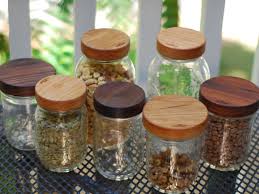 These Wooden Tops For Your Mason Jars Are All The Rage Mason Jar Lids Mason Jars Jar Lids