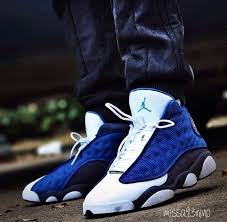 Pin By Meek Rose On Jordans Blue And White Jordans Popular Sneakers Sneaker Heels
