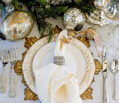 Set of 2/4/6 white faux leather gold chrome legs dining chairs. Christmas Place Setting Ideas For The Perfect Christmas Table
