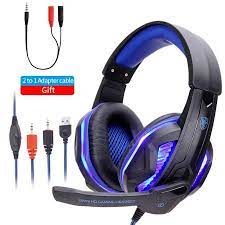 cool led gaming headset wired headphones pc headphone headband stereo game earphone wired headphones pc headphones headphones