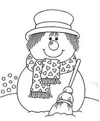 Muñeco de nieve, copo de nieve, sombrero y guantes, moto de nieve, patines de hielo y más. Fichas Con Dibujos Del Invierno Para Colorear