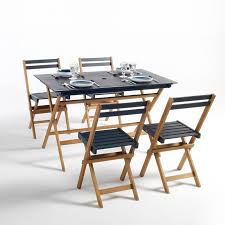 Find stylish outdoor dining chairs & tables. Myrton 5 Piece Garden Outdoor Dining Table Furniture Set In Acacia Furwoodd