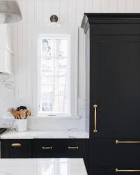 Y All This Space Speaks To Me The Black Cabinets Gold Hardware To Die For Marble Tha Black Kitchen Paint Black Kitchen Cabinets Interior Design Kitchen