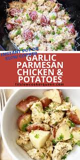 Add the chicken broth, dark and light soy sauces, salt, rice, and potatoes. Video Slow Cooker Instant Pot Garlic Parmesan Chicken Potatoes Fit Slow Cooker Queen