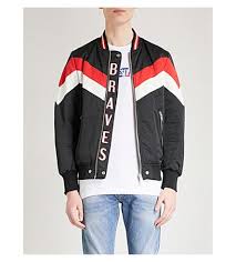 Black And White Striped Bomber Jacket Diesel J Marching Chevron Stripe Bomber Jacket Black Modesens Mens Black Jacket Black Bomber Jacket Bomber Jacket