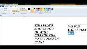 How To Change Font Color In Paint You