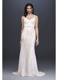 4.7 out of 5 stars 7. Sequin Lace Sheath Wedding Dress With Crystal Belt David S Bridal