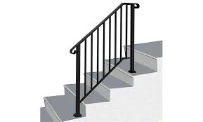 You either don't know what you'. Wrought Iron Handrail Stair Rail W Installation Kit Hand Rails For Outdoor Steps Groupon