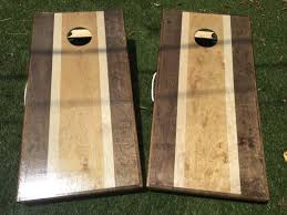 2 X 4 Tri Stripes Solid Wood Cornhole Board Cornhole Designs Corn Hole Diy Stained Cornhole Boards
