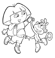 Kids love coloring pages that feature their favorite television characters with the popular tv show dora the explorer being one of the most sought after dora the explorer, the american animated tv series, is created by valerie walsh, chris gifford and eric weiner. Dora The Explorer Coloring Pages Crafts And Worksheets For Preschool Toddler And Kindergarten