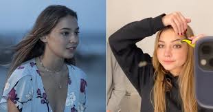 Shortly after the netflix drama started streaming in april 2020, fans began rooting for chase stokes and madelyn cline,who play john b. Outer Banks Madelyn Cline Shaves Her Eyebrow Video Popsugar Beauty